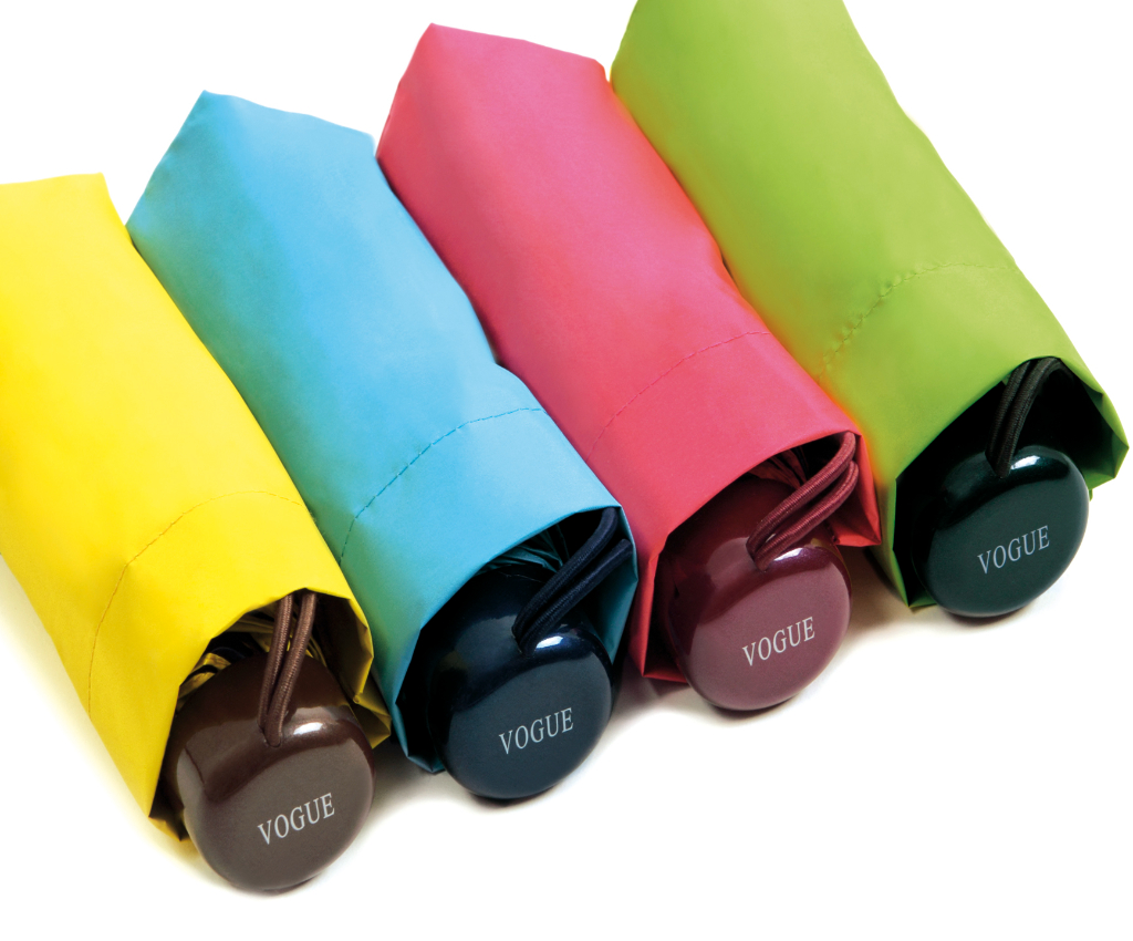 Vogue 5-Folded with Teflon Black Coating UV Protection Umbrella